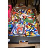 BOX OF LEGO BUILDING BLOCKS