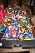 BOX OF LEGO BUILDING BLOCKS