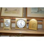 THREE MODERN MANTEL CLOCKS