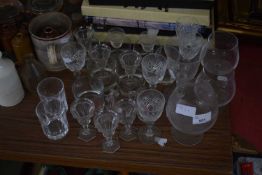 VARIOUS ASSORTED GLASS WARES