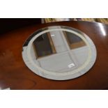 CIRCULAR WALL MIRROR WITH GLITTER DECORATION