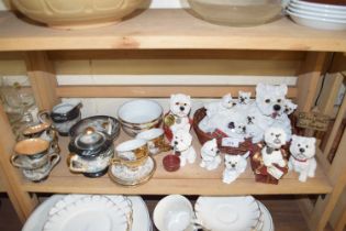 JAPANESE EGG SHELL TEA SERVICE, QUANTITY OF VARIOUS LEONARDO MODEL SCOTTIE DOGS AND OTHERS