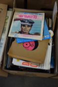 One box of LP records and singles