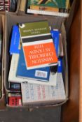 One box of mixed books to include Winston Churchill and other war interests