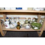 VARIOUS CERAMICS TO INCLUDE SYLVAC PLANTER, VARIOUS VASES AND OTHER ITEMS