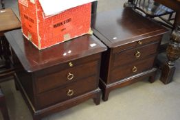 PAIR OF STAG MINSTREL BEDSIDE CABINETS