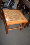 SMALL CANE TOPPED STOOL