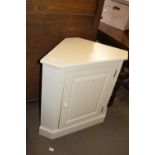 MODERN WHITE PAINTED CORNER CABINET