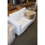 WHITE TWO-SEATER SOFA WITH LOOSE COVERS