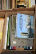 One box of mixed books to include Britain from the Air, Various walking books etc