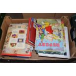 ONE BOX OF MIXED BOOKS TO INCLUDE RUPERT ANNUALS