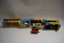 COLLECTION OF CORGI AND MATCHBOX BOXED TOY TRACTORS AND FARM MACHINERY