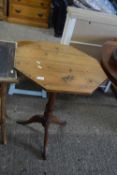 19TH CENTURY PINE OCTAGONAL TOP WINE TABLE