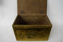 BRASS MOUNTED COAL BOX