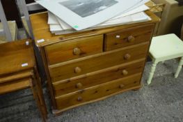 MODERN PINE FIVE DRAWER CHEST, 84CM WIDE