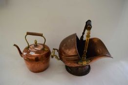 COPPER KETTLE AND A COPPER COAL CHUTE (2)