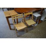 TWO FOLDING CHAIRS