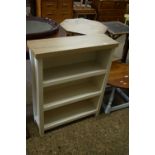 LIGHT WOOD AND PAINTED BOOKCASE CABINET, 70CM WIDE