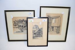 John Trudgill (British, 1916-1986), A series of sketches depicting the village of Newton Flotman, St