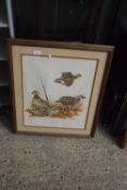 GENE GRAY, COLOURED PRINT, 'BOB WHITE QUAIL', F/G