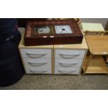 PAIR OF LIGHT WOOD FINISH BEDSIDE CABINETS