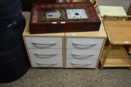 PAIR OF LIGHT WOOD FINISH BEDSIDE CABINETS