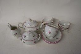 RICHARD GINORI, FLORAL DECORATED TEA SET