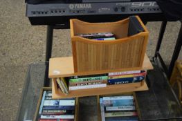 TWO SMALL WOODEN CASES CONTAINING VARIOUS BOOKS