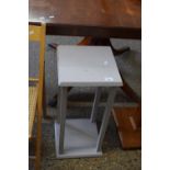 GREY PAINTED LAMP TABLE, 29CM WIDE