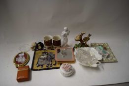 MIXED LOT VARIOUS ORNAMENTS, PICTURE FRAMES ETC