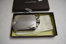 BOXED MAPPIN & WEBB SILVER PLATED HIP FLASK