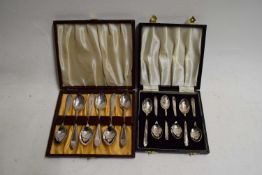 TWO BOXED SET OF TEA SPOONS