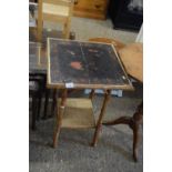 VICTORIAN BAMBOO FRAMED SQUARE OCCASIONAL TABLE