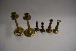 COLLECTION OF BRASS CANDLESTICKS
