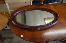 OVAL BEVELLED WALL MIRROR, 89CM WIDE