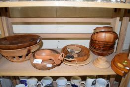 VARIOUS WOODEN AND OTHER BOWLS