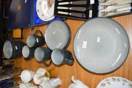 QUANTITY OF CHURCHILL GREY LUSTRE TABLE WARES