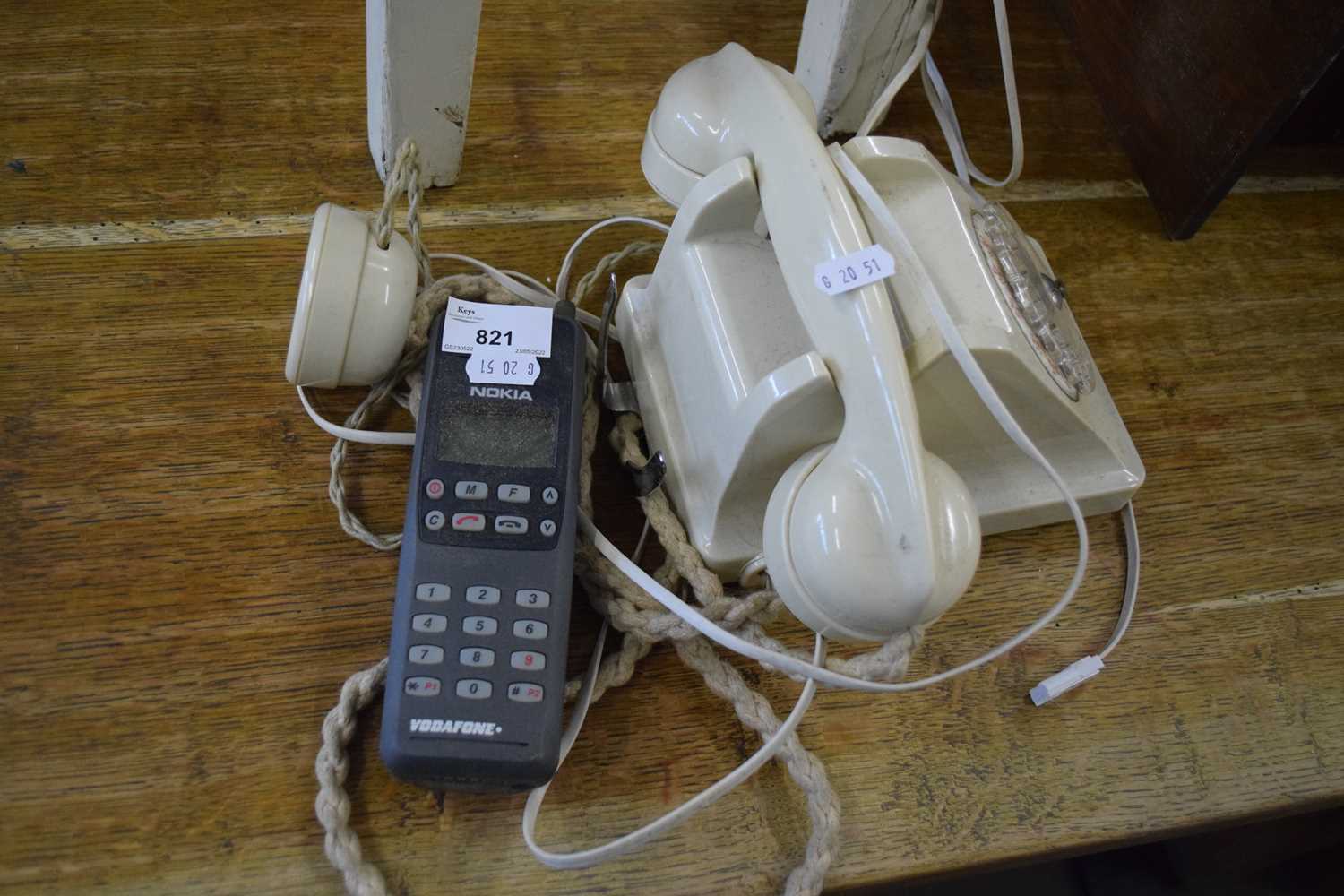 VINTAGE NOKIA MOBILE PHONE TOGETHER WITH A VINTAGE PTT TELEPHONE (2)