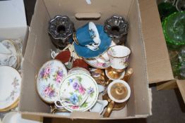 BOX OF MIXED TEA, COFFEE WARES AND OTHER ITEMS