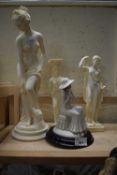 REPRODUCTION RESIN ROMAN STYLE FIGURES AND ONE OTHER