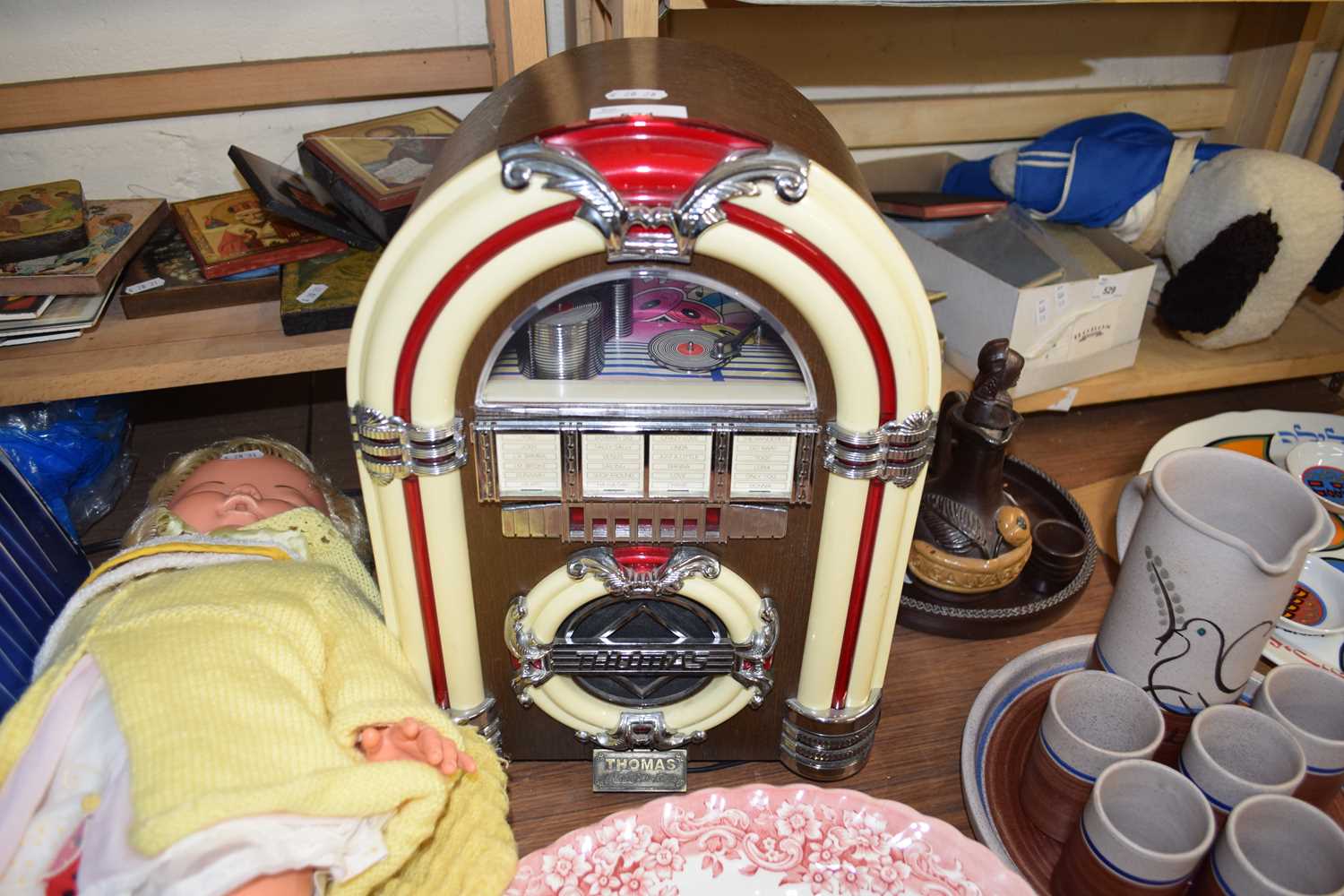 THOMAS COLLECTORS EDITION RADIO FORMED AS A JUKEBOX Failed Electrical Test