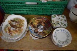 VARIOUS DECORATED PLATES