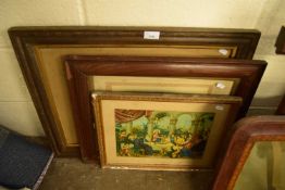 TWO COLOURED PHOTOGRAPHIC PRINTS OF MILITARY FIGURES PLUS A FRAMED RELIGIOUS PRINT (3)