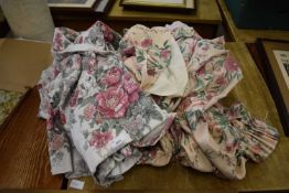 MIXED LOT OF FLORAL CURTAINS