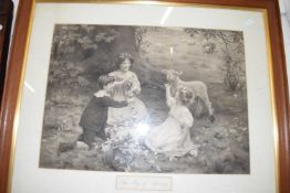 MEZZOTINT PRINT, 'THE JOY OF SPRING', F/G