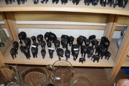 COLLECTION OF SMALL EBONY ELEPHANTS