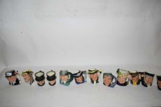 TWELVE SMALL CHARACTER JUGS TO INCLUDE, GULLIVER, REGENCY BAU, UGLY DUCHESS AND OTHERS, (12)