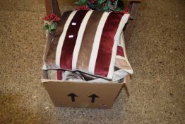 BOX OF ASSORTED CUSHIONS