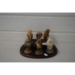 COLLECTION OF ROYAL DOULTON RESIN MODEL OWLS