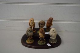 COLLECTION OF ROYAL DOULTON RESIN MODEL OWLS